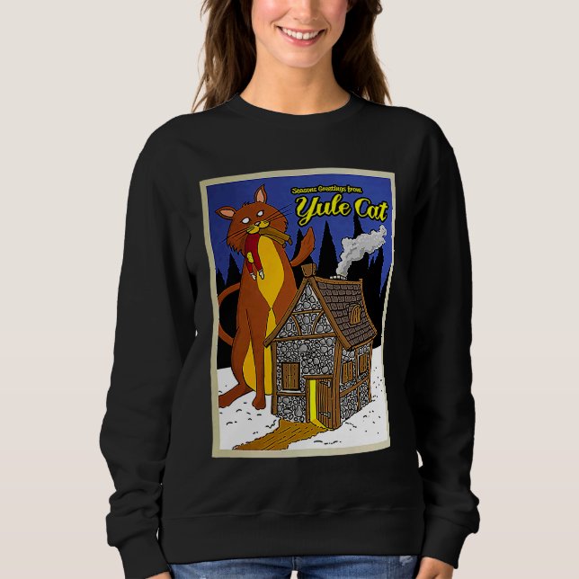 Sudadera Gato de Yule (Anverso)