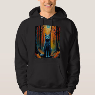 Sudadera Gato del bosque otoñal con fidelidad feroz