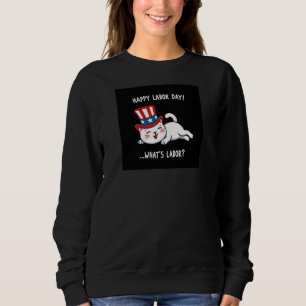 Sudadera Gato del Día del Trabajo Feliz