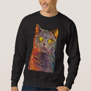Sudadera Gato del filtro de pintura de aceite