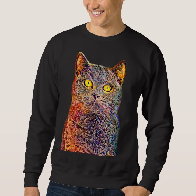 Sudadera Gato del filtro de pintura de aceite (Anverso)