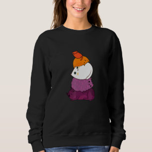 Sudadera Gato del Orgullo Lgbt Les Flag Cute Cats Pile