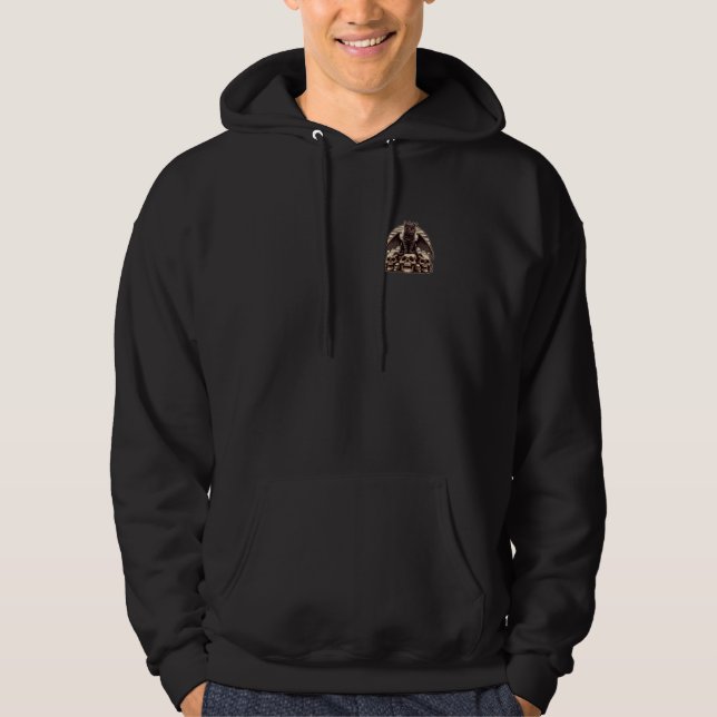 Sudadera Gato Demonio en el cráneo horror gótico oscuro fan (Anverso)