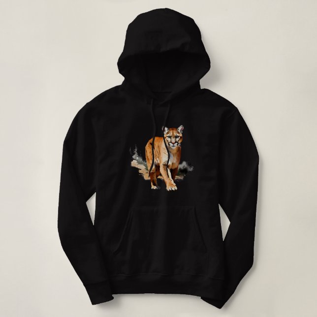 Sudadera Gato depredador de león de montaña (Diseño del anverso)