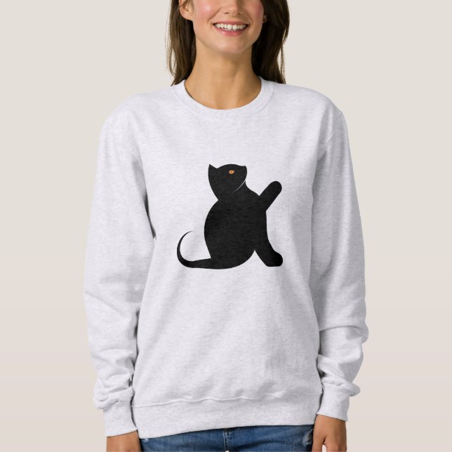 Sudadera Gato diciendo hola (Anverso)