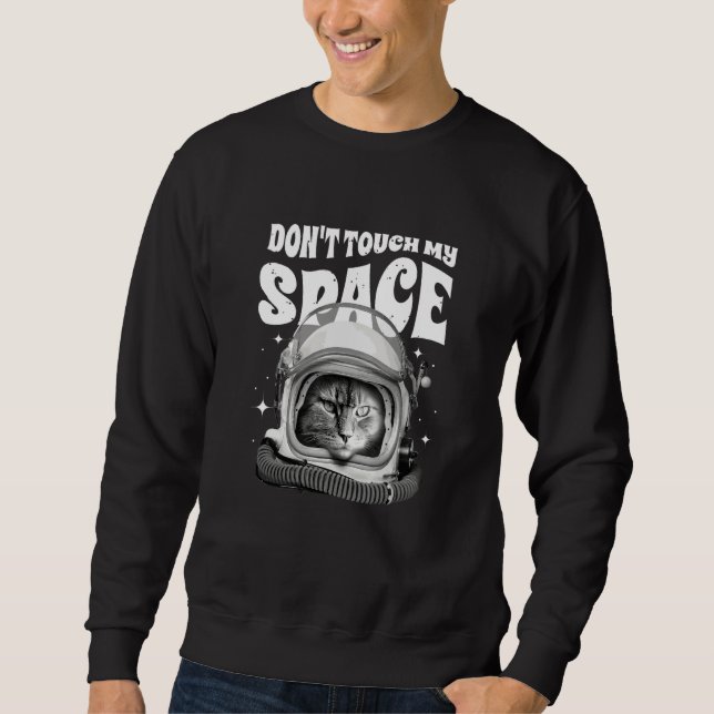 Sudadera Gato diciendo que no toques mi espacio (Anverso)