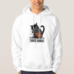 Sudadera Gato Divertido Elige Amabilidad Linograbado Meme
