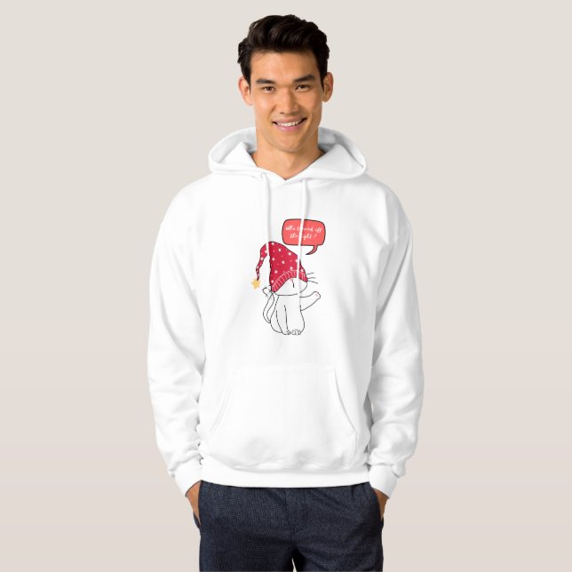 Sudadera gato divertido, ¿quién apagó la luz? (Anverso completo)