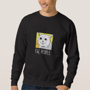 Sudadera Gato divertido retro Ojo Gato Gato Meowy Gato Aman