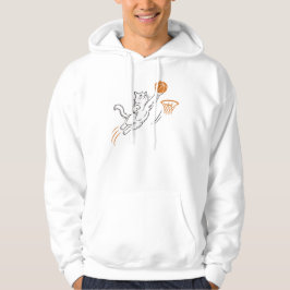 Sudadera Gato Divertido y Lindo de Baloncesto