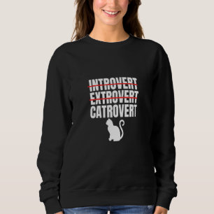 Sudadera Gato Dueños de Gatos Introvertido Extrovertido Cat