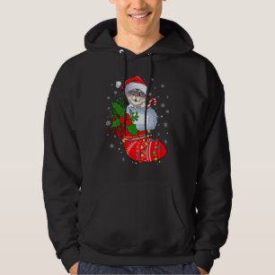 Sudadera Gato En Calcetines De Navidad Gato De Santa Navi