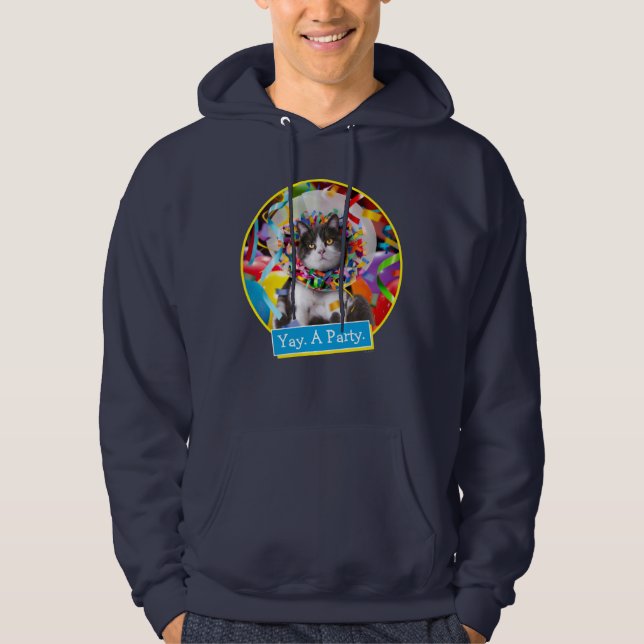 Sudadera Gato En Cono Fiesta (Anverso)
