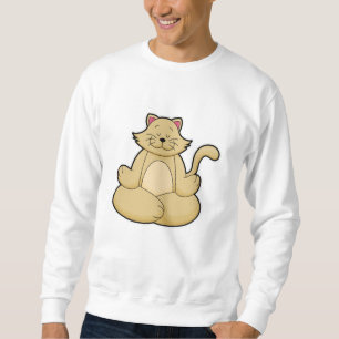 Sudadera Gato en ejercicio de Estiramiento de Yoga en piern