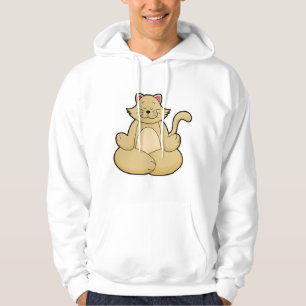 Sudadera Gato en ejercicio de Estiramiento de Yoga en piern
