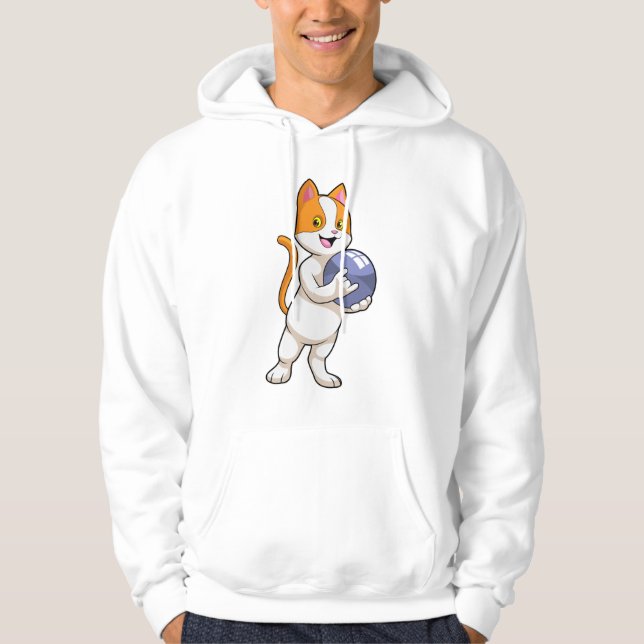 Sudadera Gato en el Bowling con bolas (Anverso)