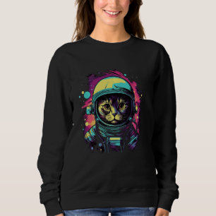 Sudadera Gato en el espacio Astronauta Gato Lover Planetas