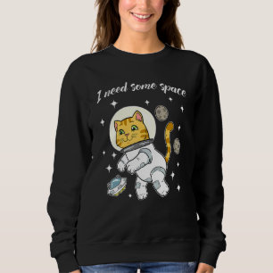 Sudadera Gato En El Espacio Ufo Galaxia Universo Cosmos Kit