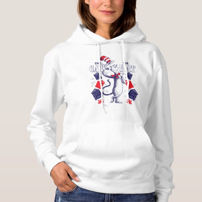 Sudadera Gato en el Gorra | Leyendo libros (Anverso)