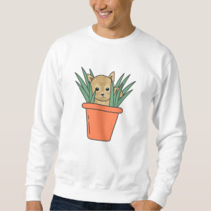 Sudadera Gato En Flor Pot Gracioso Gatito En Plantas