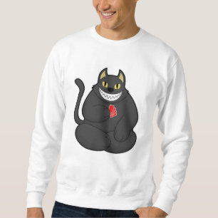 Sudadera Gato en Poker con tarjetas de póker