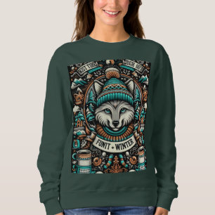 Sudadera Gato en un Gorra de invierno