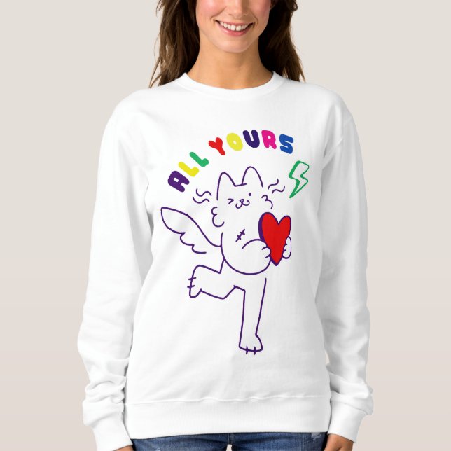 Sudadera Gato enamorado (Anverso)