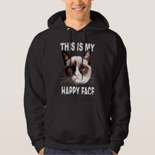 Sudadera Gato Enojado Esta Es Mi Cara Feliz Gato Sarcástico