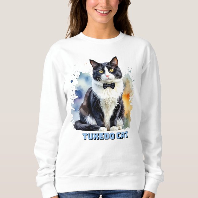 Sudadera Gato Esmoquin Elegante (Anverso)