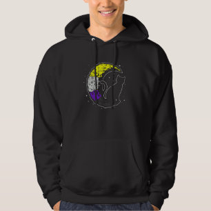 Sudadera Gato Espacial Lunar No Binario Orgullo Lgbt Con Nb