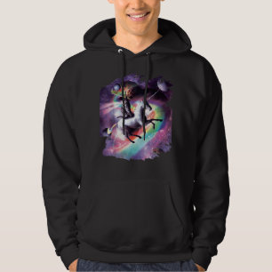 Sudadera Gato Espacial Montando Unicornio - Láser, Tacos Y