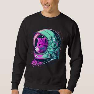 Sudadera Gato espacial Vaporwave estético astronauta de los
