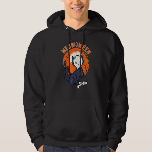 Sudadera Gato Espeluznante Disfrazado De Calavera Para Hall