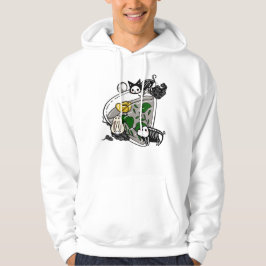 Sudadera Gato Esqueleto y Arte de Terrario Zen