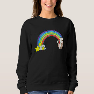 Sudadera Gato estilo retro de gato arcoiris exótico de Shor