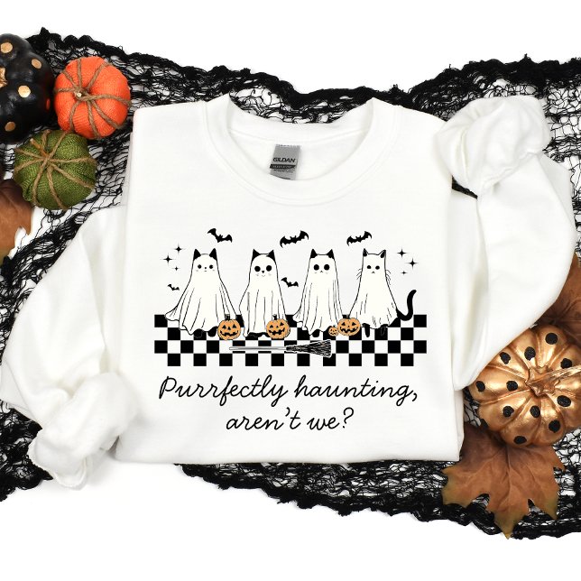 Sudadera Gato fantasma de Halloween en temporada de fantasí (Subido por el creador)