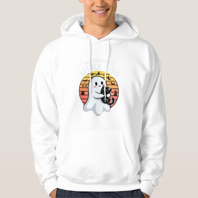 Sudadera Gato Fantasma de Halloween Little Boo (Anverso)
