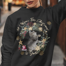 Gato Festivo Adorable Amante de la Navidad Yule