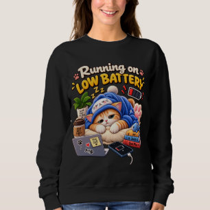 Sudadera Gato funcionando con batería baja – divertido gato