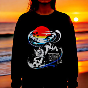 Sudadera Gato Futbolero Mujer - Para Amantes de los Gatos