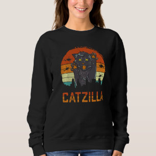Sudadera Gato Gatito Catzilla Monstruo Atacando Destruyendo