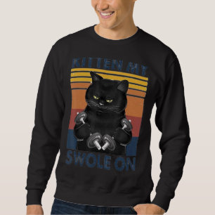 Sudadera Gato Gatito Mi Reloj En La Viñeta Retro De Gato De