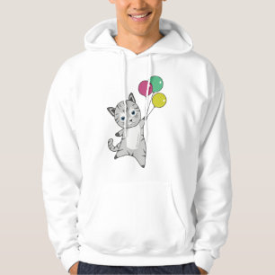 Sudadera Gato Gato Gatito Globos Animales Dulces Tricolor