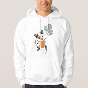 Sudadera Gato Gato Gatito Globos Animales Dulces Tricolor