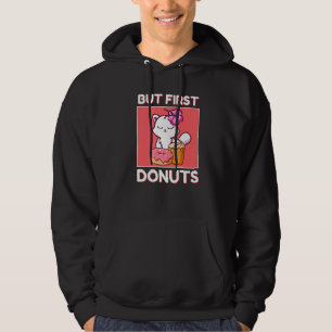 Sudadera Gato Gato Gato Gatito Pero Los Primeros Donuts Y P