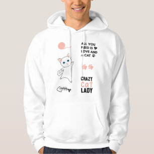 Sudadera Gato Gatos Blancos Saltos rosados Pegatina Paws Pa
