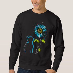 Sudadera Gato Girasol Teal Parálisis Supranuclear Progresiv