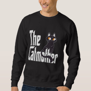 Sudadera Gato gracioso mamá Catmami lindo gato negro madre 
