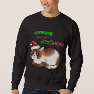 Sudadera Gato gracioso se tiene un Navidad gruñón