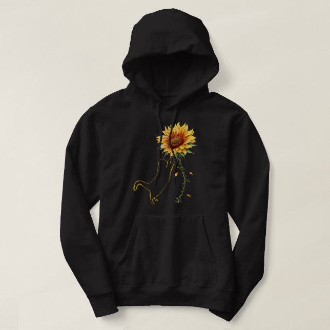 Sudadera Gato Gráfico, Camiseta De Girasol, Gato Sunshine,  (Diseño del anverso)